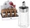 Glass Sugar Bowl Dispenser Retro Pourer Decanter Cafe Bistro Restaurant Shaker Bowl (Set of 12)