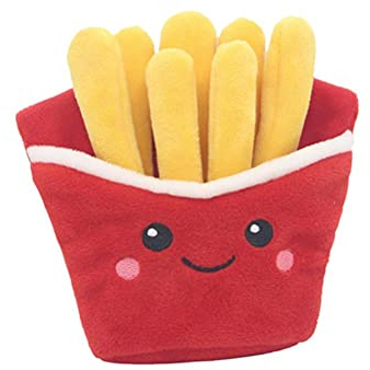 TangYang Hundespielzeug, quietschendes interaktives Plüsch-Hundespielzeug, weiches Plüsch-Pommes-Frites-geformtes Haustier-Spielzeug, Haustier-Beißtraining, das Kauspielzeug spielt