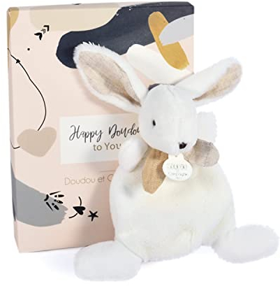 Doudou et Compagnie - Mini Kuscheltier Hase – Happy Wild – Beige – 17 cm – Happy Kuscheltier – DC3881