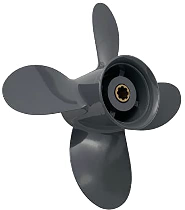 SLEIPNIR Bootspropeller 9 1/4x10 für Honda Außenborder 10-20HP 4 Blatt Aluminium 8 Zähne OEM NO:58134-ZV4-010AH 9.25x10