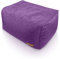 Aiire Sitzhocker rechteckiger 50x40x30 cm - Pouf Hocker, Sitzpouf, Hochwertiger, Pflegeleichter Sitzpuff - Sitzsack Fußstütze oder fußhocker für Wohnzimmer und Schlafzimmer Violett