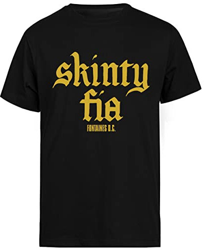 Jinbetee Fontaines DC Merch Skinty Fia T-Shirt Noir À Manches Courtes pour Hommes