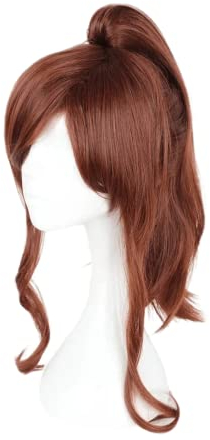Anime Sailor Jupiter Kino Makoto Cosplay Perücke für Sailor Moon, braune Pferdeschwanz Perücke, Kostüm Halloween Perücke, für Kostüm Party, Anime Show, Cosplay Event