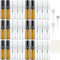 30 unidades de 3 ml atomizador de perfume vacío botella de spray de vidrio pequeña para rellenar, mini bolsas de perfume, muestras de perfume para viajes, ámbar transparente con pipetas