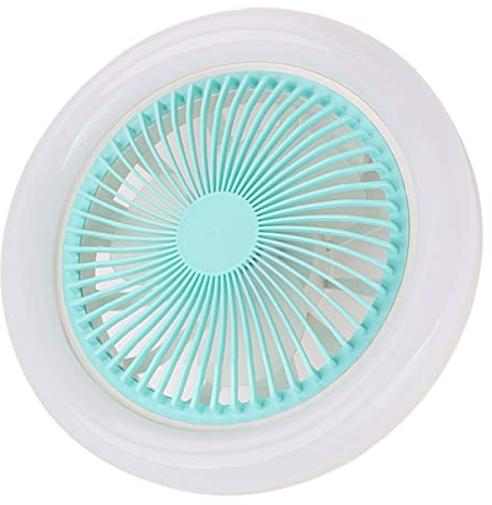 Focket Ventilatore da soffitto con luce, telecomando da 9,8 pollici, dimmerabile, lampada a LED, con lampada E27, timer, ventilatore da soffitto senza foglie, ventilatore chiuso a basso profilo Quie