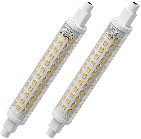 R7S LED Bulb 118mm 10W, Size 4.65-0.59-0.59 inch, 1000 Lumen (100W Halogen T3 Equivalent), 120V, 4000K, Dimmable Double Ended J Type Flood Light, Wall Floor Standing Lamp, Pack of 2 (Natural White)