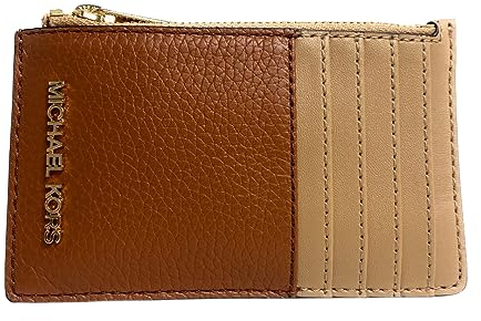 Michael Kors Porta carte da viaggio medio con cerniera (Luggage Multi), Marrone, classico