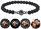 Certykllp Benutzerdefinierte Perlen Armbänder mit Bild im Inneren personalisierte Foto Projektion Armbänder angepasst Foto Naturstein Armband für Paare Frauen Männer Jahrestag Geburtstag Geschenke