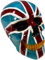Generisch UK Schädel 17 x 14 x 13 cm England Flagge Totenkopf Gothic Figur Deko SRBG J127
