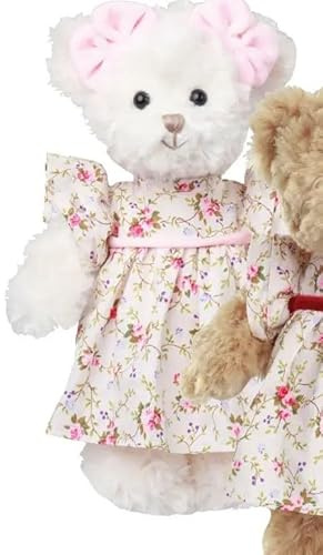 Bukowski Teddybär Elisa mit Kleid pink 25 cm Plüschteddybär Stoffteddybär