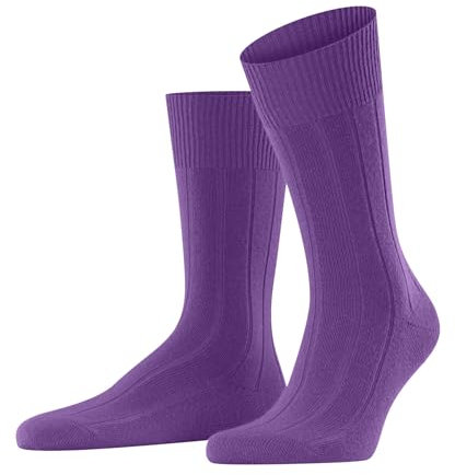 FALKE Lhasa Rib M So lana cachemire tinta unita 1 paio, Calzini Uomo, Viola Pink Iris 8943, 39-42