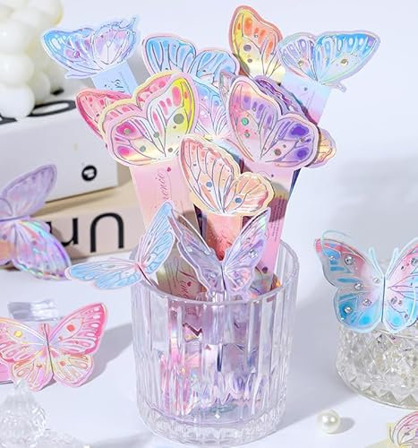 10 Stück Lesezeichen Papier, Lesezeichen Kinder Personalisiert, Kaltmangeln Schmetterling Lesezeichen für Kinder Studenten Erwachsene Lehrer
