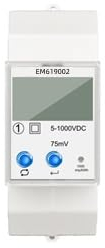 Ivy EM619002 Electricity Meter, Single Phase RS485 DLT645 & Modbus 2000A 1000VDC kWh Din Rail Smart Meter Energy Monitor, with Pulse Meter & LCD Display