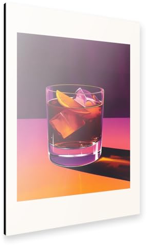 artboxONE Alu-Print 30x20 cm Malou Studio-Negroni im Tumbler von Künstler Malou Studio