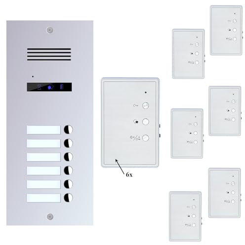 Generisch Gegensprechanlage 6-Familienhaus 2Draht mit hörerlosen Sprechstellen