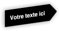 Flèche directionnelle gravée autocollante personnalisable, Plaque signalétique orientation Droite – noir- format 20x6