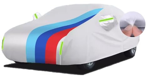 VIVAZYQ Autoplane Wasserdicht Atmungsaktiv Passend Für Peugeot 207 207CC 207 SW, mit Reißverschluss und Oxford-Stoff Draussen Autoplane, Vollgarage Autoabdeckung für Schnee Regen Staub(D,207 SW)