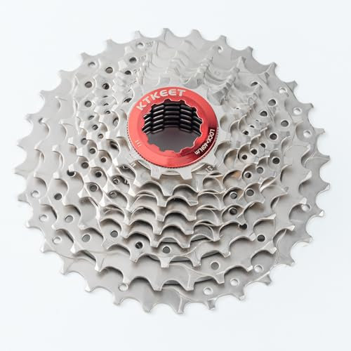 KTKEET 9-Gang-Kassette 11-30T/32T/34T/36T/40T/42T/46T/50T/Mountainbike/Rennrad-Kassette, 9-Gang-Fahrrad-Kassette, kompatibel mit Shimano Ultegra XT Sunrace Sram (11-32T)