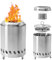 Chimenea portátil sin humo, hoguera portátil de mesa, mini hoguera de mesa, chimenea sin humo, de acero inoxidable, hogueras portátiles para camping, exteriores y patio, quema de leña/pelletalimentada
