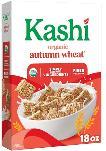 Kashi Breakfast Cereal, Organic, Whole Grain, Autumn Wheat, 18oz Box (1 Box)