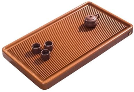 Bandeja de café de madera, mesa de té para el hogar, juego de té simple de Kung Fu, bandeja de té rectangular (70 x 40 x 5 cm)