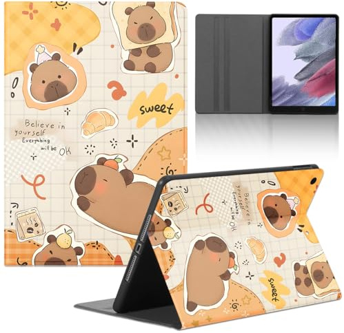 Tablet Coque pour Lenovo Tab P11 Pro 11,5 TB-J706F, Mignon Cartoon Anime Capybara Modèle Housse de Anti-Collision Kawaii Protection en Cuir PU Flip avec Fonction Support Anti TPU Cover