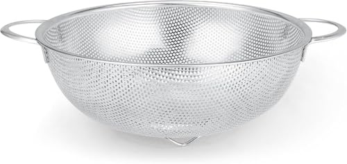 YC Kitchen Sieb Edelstahl, Nudelsieb mit Griffen - 22.5cm