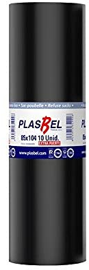 PLASBEL - Rollo bolsa basura 120 Litros - 85x104 cm extra grande ideal para contenedores y cubos XL grandes. Extra fuerte y antigoteo. 10 ud