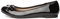 Lilley Gerri Womens Black Patent Ballerina - Size 8 UK - Black
