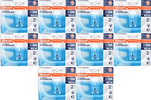 Osram Eco Halogen Light Bulb Plug-In Base 33 Watt ~ 40 W 460 Lumen G9 2700 Kelvin Warm White Dimmable Halogen Lamp Pack of 10