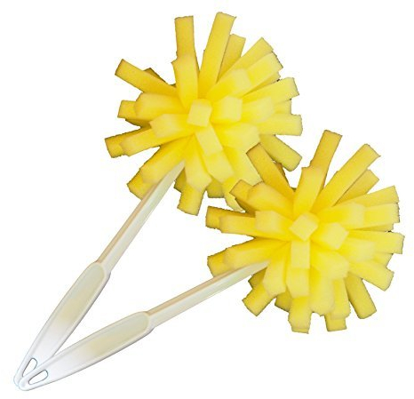 Preisjubel 2 x Flaschenbürste Schaumstoff, Gläserbürste, Spülbürste, Geschirrbürste