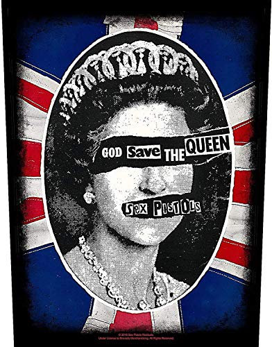 Unbekannt Sex Pistols GOD Save The Queen Backpatch/Rückenaufnäher