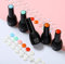 BNG 120PCS Nails Color Display Tips, Transparent Round False Nail Tips Color Chart Flat Back Gel Nails Polish Bottles Board Color Display with Adhesive Sticker, Nails Art Pop Dots Sample Sticks