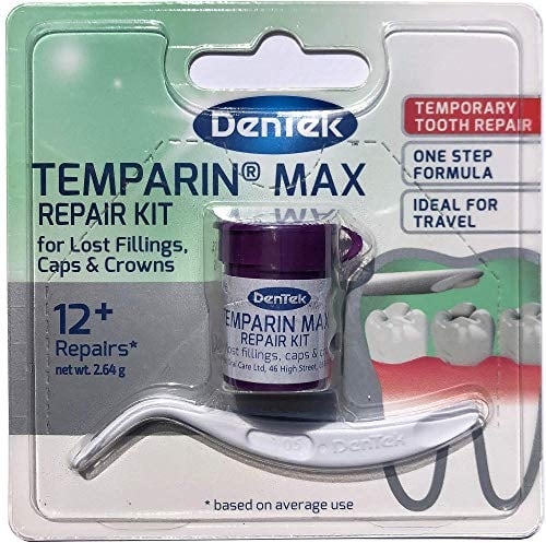 DenTek Temparin Max Repair Kit for Lost Fillings, Caps & Crowns 12+ Repairs