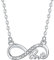 F.ZENI Damen Kette 925 Sterling Silber Halskette Endless Love Kette Unendlichkeit Liebe Schmuck Geschenk für Frauen Mädchen