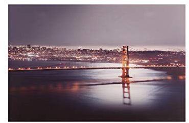 Dapo® LED-Wand-Leinwand-Bild-Leuchte-Lampe 60x40cm Stimmungs-Dekorations-indirekte-Leuchte-Lampe-Beleuchtung Batteriebetrieben, Ein/Aus-Schalter (Bridge)