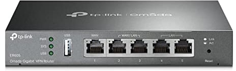 TP-Link Multi-WAN Wired VPN Router | Up to 4 Gigabit WAN Ports | SPI Firewall SMB Router | Omada SDN Integrated | Load Balance | Lightening Protection | Limited Lifetime Protection (TL-R605)