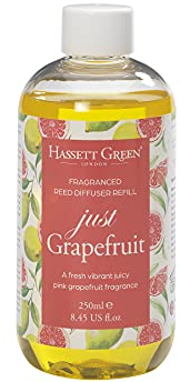 Hassett Green London - Just Grapefruit - Nachfüllung für Duftöl-Raumerfrischer - Große 250ml Flasche für langanhaltenden, frischen Duft in Ihrem Zuhause