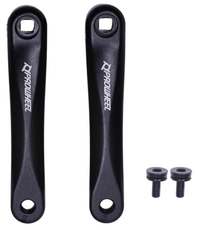 Prowheel One Pair Bike Crank Arm in Square Hole,152MM/160MM/165MM/170MM/175MM Alloy 6061Black Crank Arm for e-Bike Electric Bike e Bicycle (A00CWU-152)