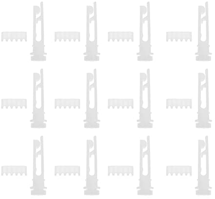 EXCEART 12 STK Zubehör Für Jalousien Vertikaljalousien Reparieren Vertikale Vorhangrolle Komponenten Für Jalousien Traghaken Für Vertikale Jalousien Vorbau-kit Weiß Klemmleiste Einfach PVC