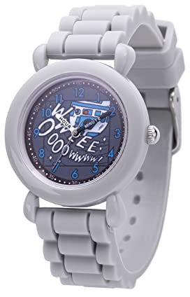 STAR WARS Montre à quartz analogique en plastique pour enfant avec bracelet en silicone, gris, Moderne