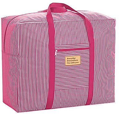 Innova Red Stripe Storage Bags with Zips & Handles (Small)