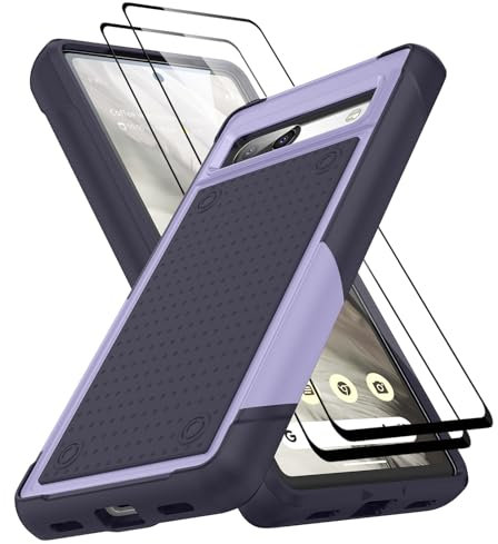 Jeylly Funda para Google Pixel 7a, Pixel 7a y 2 protectores de pantalla, [protección contra caídas de grado militar] Funda protectora de cuerpo completo a prueba de golpes para Google Pixel 7a, color