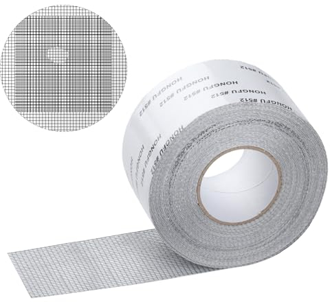 Fliegengitter Reparaturband, 1 Rolle 5cm x 9.14m Bildschirm Reparatur Klebeband, Fliegengitter Reparatur Set, Bildschirm Fliegengitter Reparatur Klebeband Selbstklebend für Fenster Tür Reparatur