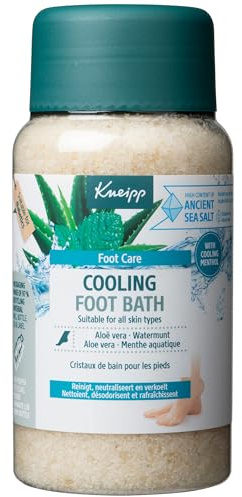 Kneipp Fußbadkristalle | Kühlung | Fußbadesalz | Aloe Vera Wasserminze | Vegan | 1 Stück | 600 Gramm