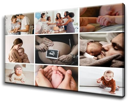 GP TONER Ihr BILD auf Leinwand Personalisierte Multi Foto EIGENES FOTO Geschenke Wunschmotiv Kunstdruck Bild Collage Foto 70x50
