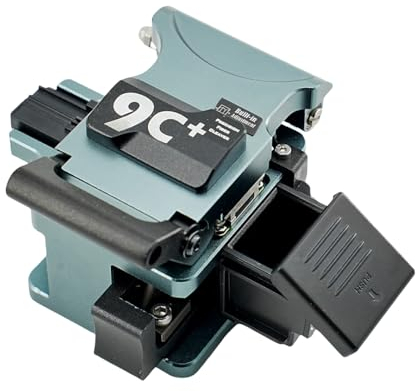 QIIRUN 9C+ Fiber Cleaver with Auto Rotate Blade One-hand Operation, High Precision Optical Fiber Cleaver for Precise Cleave with Superhard Aluminum Alloy Material 24 Cleaving Spots 48000 Cleaves