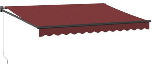 vidaXL Markise Manuell Weinrot 350x250 cm, Markisen, Markise ausfahrbar, Gelenkarmmarkisen, Markise einziehbar, Gelenkarmmarkise, Markise Gelenkarm