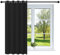 NAKIHOUSE Black Blackout Curtains, Thermal Curtains 46 Wide x 72 Drop Super Blackout Eyelet Ring Top Curtains Bedroom, Single Curtain for Door Doorway Window Living Room Bedroom, 1 Panel