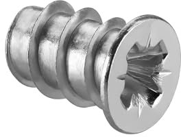 LIKERAINY Vis à Euro en Acier 6,3 x 8 mm Varianta Fixations pour Meubles avec Filetage Complet Diamètre D'alésage 5 mm Vis Assemblage pour Bois Coulisses de Tiroirs Coulissants 100 Pièces